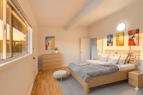 Floor plan for 1 bed, 1 bath, 500 sqft